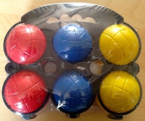 6 boules de ptanque en plastique